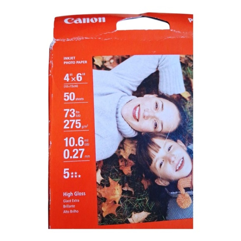 Canon Photo Paper Plus Glossy II 4x6 50 Sheets PP-201 High Gloss Photo Paper